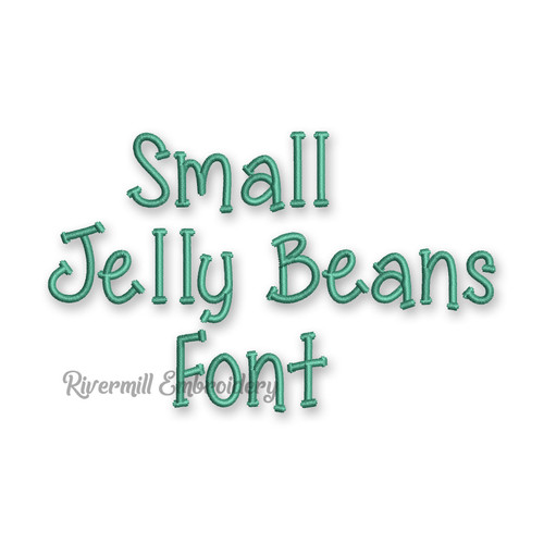 Small Mini Jelly Beans Machine Embroidery Font Alphabet - 1/2" & 3/4"