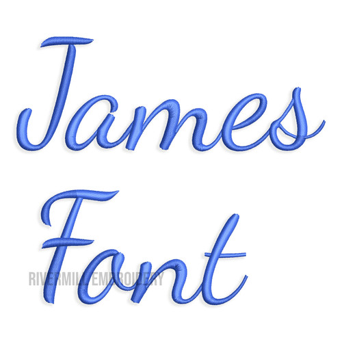 James Machine Embroidery Font Alphabet