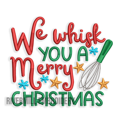 We Whisk You A Merry Christmas Machine Embroidery Design