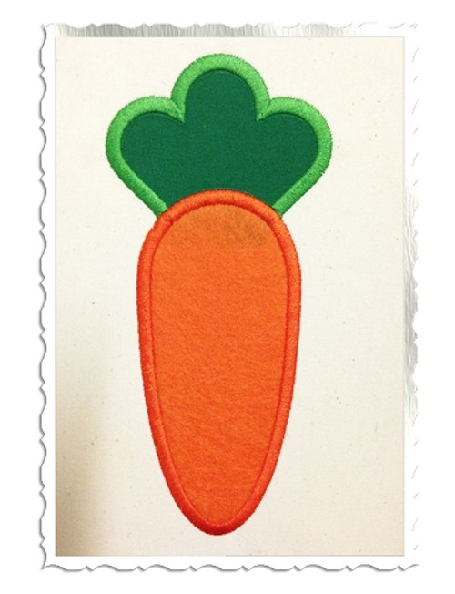 Applique Carrot Machine Embroidery Design