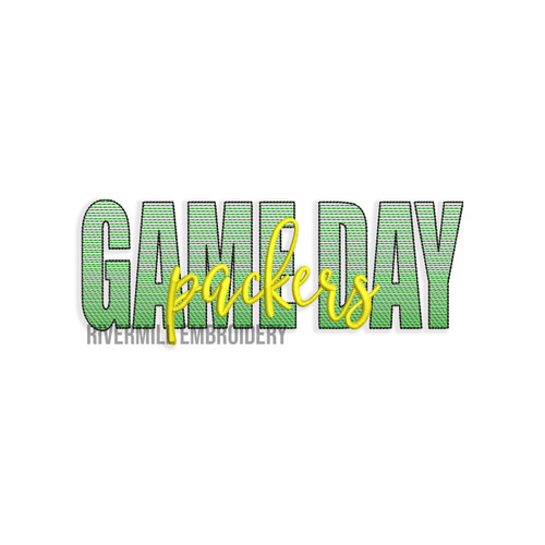 Game Day Packers Machine Embroidery Design