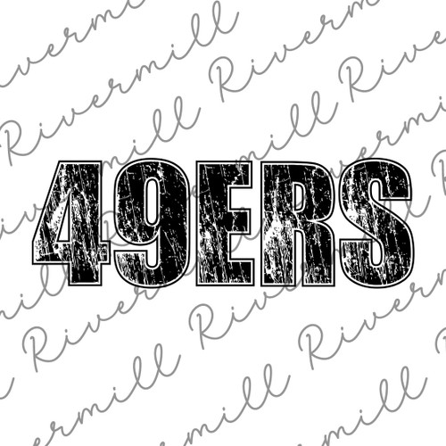 49ers SVG PNG Distressed Sports Team Name Printable