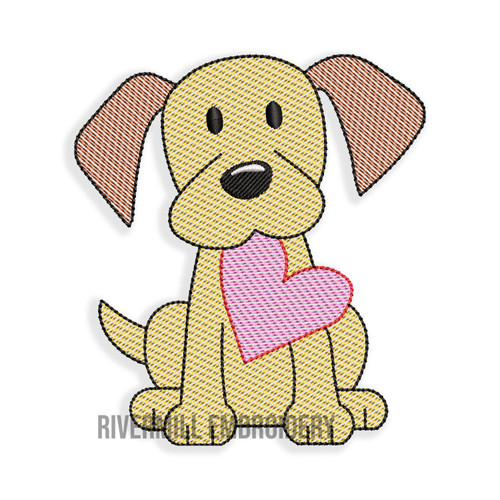 Happy Valentine's Day Heart Embroidery Design #2