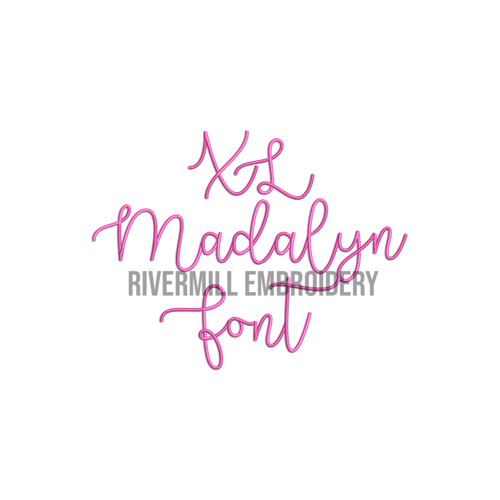 Extra Large Madalyn Font Machine Embroidery Alphabet
