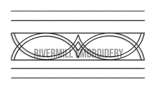 Western Cowboy Boot Toe Stitch Pattern Machine Embroidery Design #5