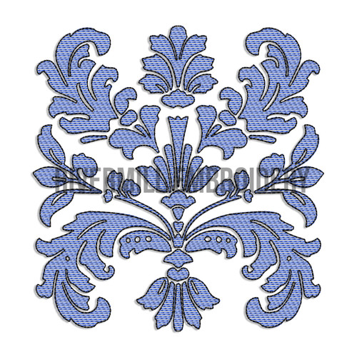 Floral Decorative Ornament Sketch Machine Embroidery Design