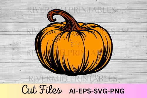 Fall Pumpkin SVG EPS DXF Cut File