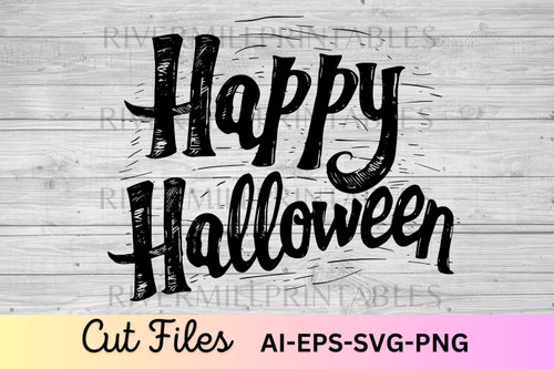 Happy Halloween SVG EPS DXF Cut File #2