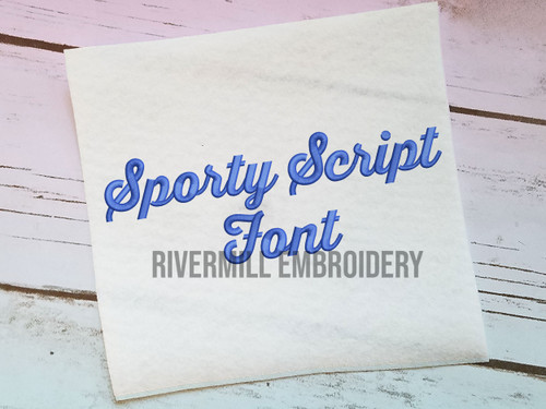 Sporty Script Machine Embroidery Font