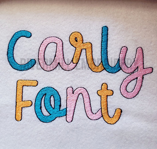 Carly Machine Embroidery Font Alphabet
