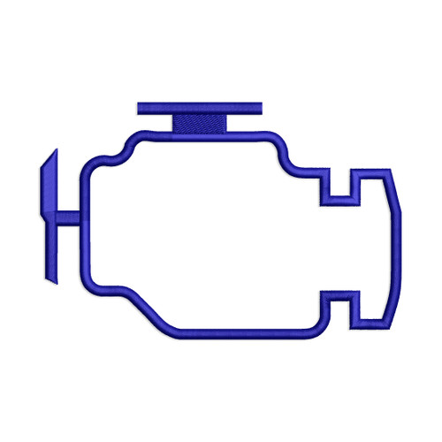 Check Engine Light Outline Machine Embroidery Design
