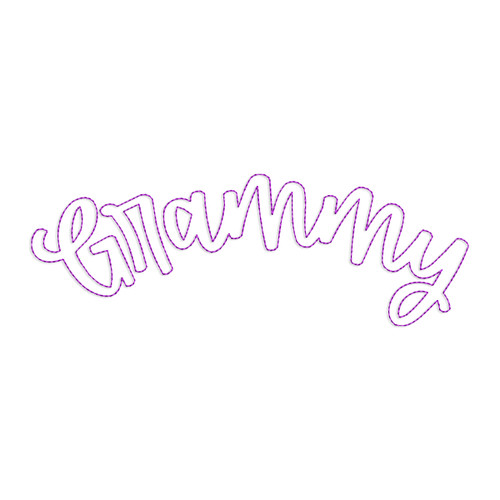 Grammy Raggy Bean Stitch Applique Machine Embroidery Design