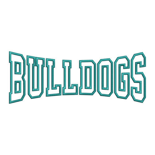 Bulldogs Applique Machine Embroidery Design