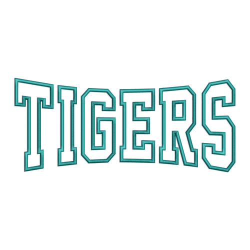 Tigers Applique Machine Embroidery Design