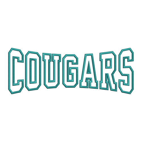 Cougars Applique Machine Embroidery Design