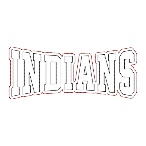 Indians Bean Stitch Applique Machine Embroidery Design