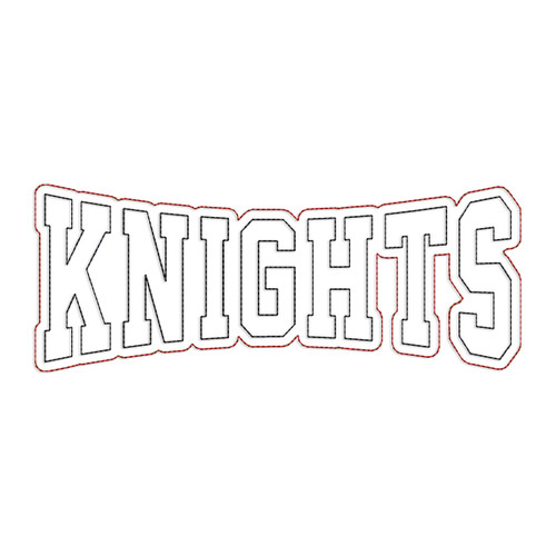 Knights Bean Stitch Applique Machine Embroidery Design