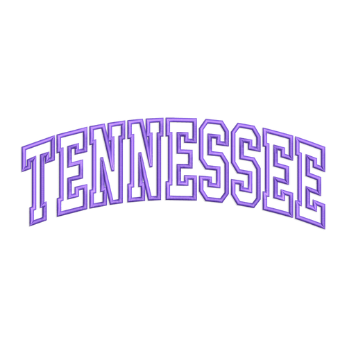 Arched Tennessee TN Applique Machine Embroidery Design