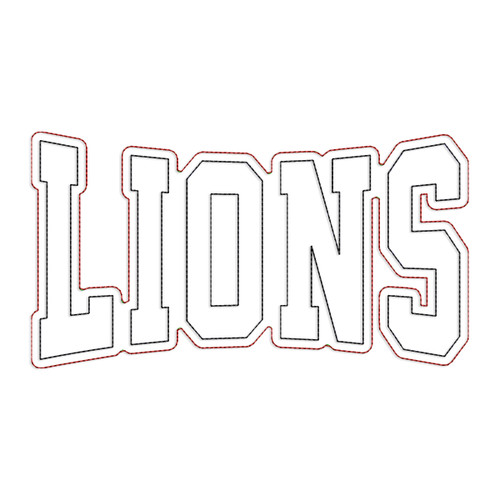 Lions Bean Stitch Applique Machine Embroidery Design