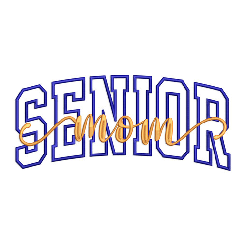 Senior Mom Applique Machine Embroidery Design