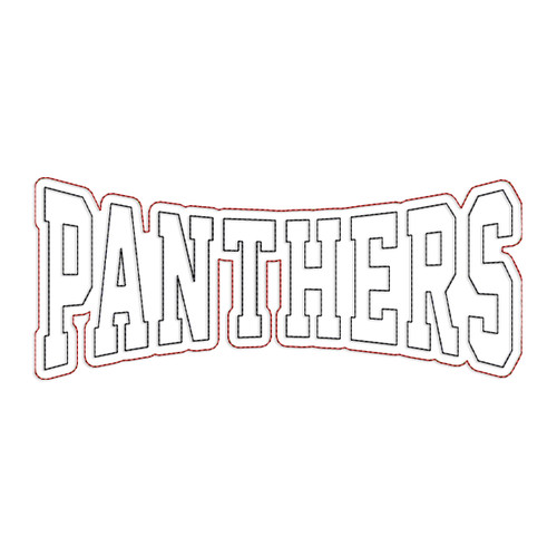 Panthers Bean Stitch Applique Machine Embroidery Design