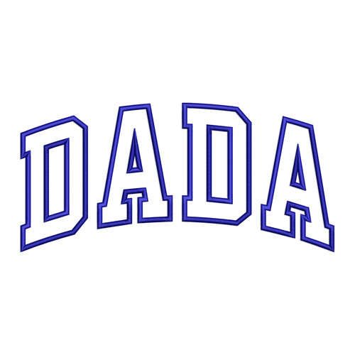 Arched Applique Dada Machine Embroidery Design