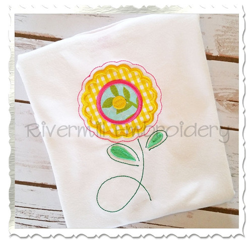 Applique Flower Machine Embroidery Design (#2)
