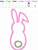 Bunny With A Tail Applique Machine Embroidery Design