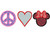 Peace Love And Minnie Applique Machine Embroidery Design