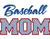Baseball Mom Applique Machine Embroidery Design