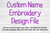 Custom Name Machine Embroidery Design