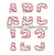 Split Varsity Diamond Applique Machine Embroidery Alphabet