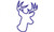 Large Applique Deer Head Buck Silhouette Machine Embroidery Design