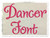 Dancer Machine Embroidery Font Alphabet