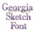 Sketch Style Georgia Machine Embroidery Font Alphabet