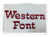 Western Machine Embroidery Font Alphabet