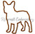 Applique Yorkie Silhouette Machine Embroidery Design