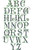 Webster Monogram Machine Embroidery Font Alphabet
