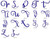 1 1/2" Size ONLY - Samantha Script Alternate Letters (Set 1) Machine Embroidery Font Alphabet