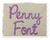 Penny Machine Embroidery Font Alphabet