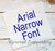 Arial Narrow Machine Embroidery Alphabet