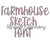 Farmhouse Sketch Style Font Machine Embroidery Font Alphabet