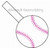 Baseball or Softball In The Hoop Snap Tab Key Fob Machine Embroidery Design (#2)