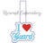 I Heart Guard In The Hoop Snap Tab Key Fob Machine Embroidery Design