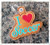 I Heart Soccer In The Hoop Eyelet Key Fob Machine Embroidery Design