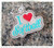 I Heart Softball In The Hoop Eyelet Key Fob Machine Embroidery Design