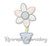 Raggy Applique Flower in Flower Pot Machine Embroidery Design