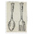 Redwork Vintage Style Kitchen Spoon & Fork Machine Embroidery Design