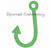 Sketch Style Fishing Hook Machine Embroidery Design