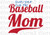 SVG DXF Baseball Mom With Swash Cut File